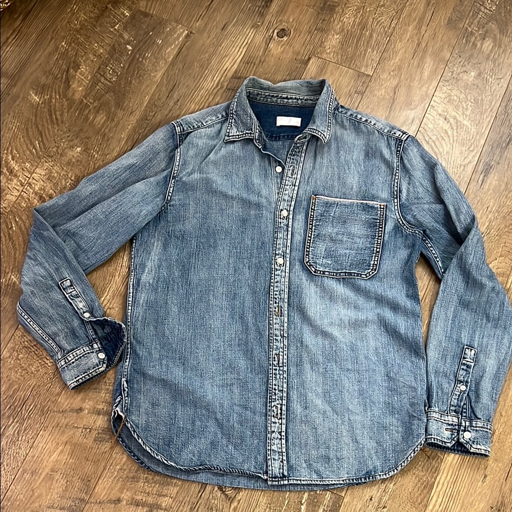 Denim Long Sleeve Men's Shirt